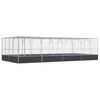 vidaXL Voli&eacute;ra s nadstavcom strieborn&aacute; 832x414x212 cm oceľ