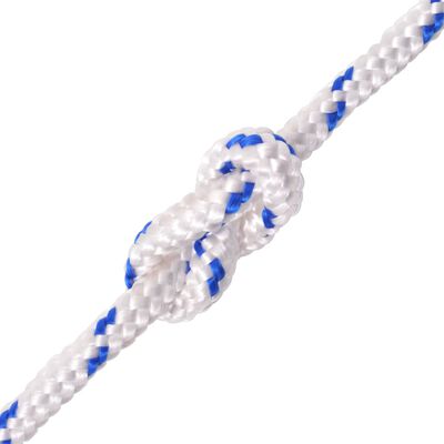vidaXL Lodné lano, polypropylén, 6 mm, 100 m, biele