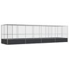 vidaXL Voli&eacute;ra s nadstavcom strieborn&aacute; 832x207x212 cm oceľ