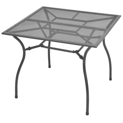vidaXL 5-dielna vonkajšia jedálenská súprava so skladacími stoličkami oceľová antracitová