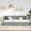 vidaXL Rohový rám postele s čelnou doskou Svetlosivá 80 x 200 cm látka