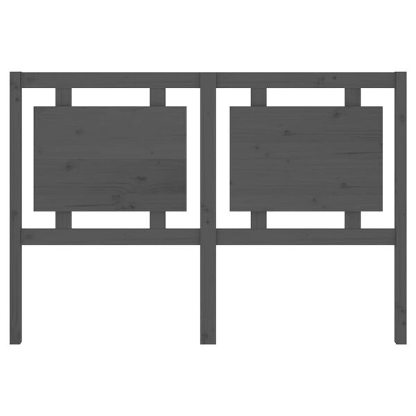 vidaXL Čelo postele sivé 145,5x4x100 cm masívna borovica
