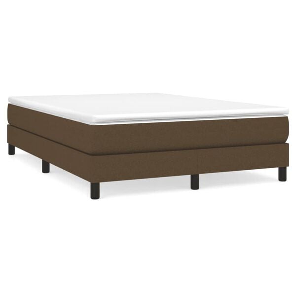 vidaXL Boxspring posteľ s matracom tmavohned&aacute; 140x190 cm l&aacute;tka