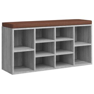 vidaXL Lavica na top&aacute;nky siv&aacute; sonoma 103x30x48 cm spracovan&eacute; drevo