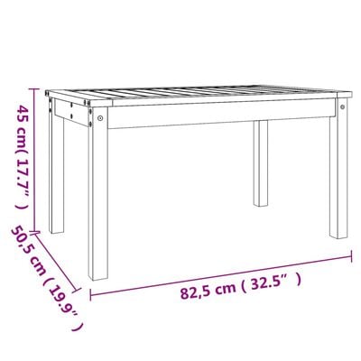 vidaXL Záhradný stolík medovohnedý 82,5x50,5x45 cm borovicový masív