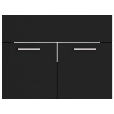 vidaXL Skrinka pod umývadlo, čierna 60x38,5x46 cm, kompozitné drevo