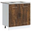vidaXL Kuchynsk&aacute; skriňa Kalmar Dymov&aacute; dub 80 x 46 x 81,5 cm