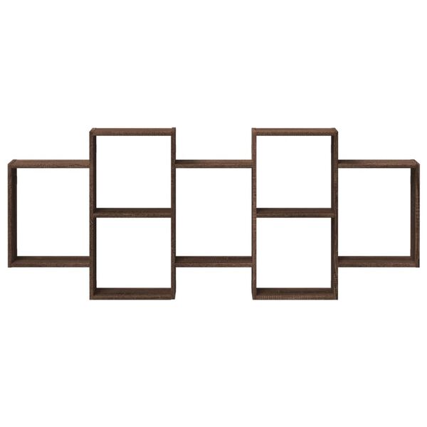 vidaXL Nástenná polica hnedý dub 159x18x65 cm spracované drevo