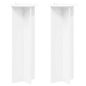 vidaXL Stojan na rastliny 2 ks Biela &Oslash;40 x 100 cm Kompozitn&eacute; drevo