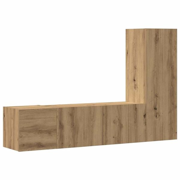 VidaXL 3-dielna s&uacute;prava n&aacute;stennej TV skrinky Artisan Dub Artisan