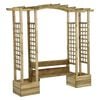 vidaXL Z&aacute;hradn&aacute; pergola s lavičkou a kvetin&aacute;čmi impregnovan&yacute; mas&iacute;v