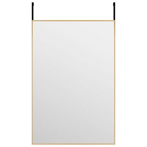 vidaXL Zrkadlo na dvere zlat&eacute; 40x60 cm sklo a hlin&iacute;k
