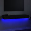 vidaXL TV skrinka s LED svetlami čierna 120x35x15,5 cm