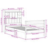vidaXL Posteľ s knižnicou bez matraca biela 90x190 cm borovicový masív