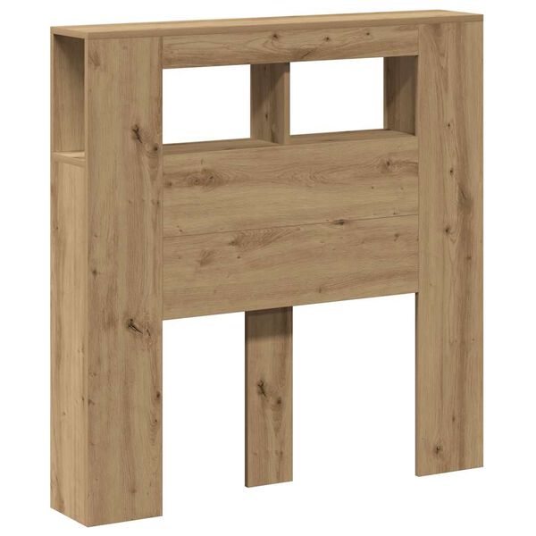 vidaXL Čelo s LED dub artisan 100x18,5x103,5 cm kompozitné drevo