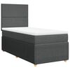 vidaXL Boxspring posteľ s matracom tmavosiv&aacute; 90x190 cm l&aacute;tka