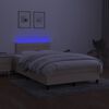 vidaXL Boxspring posteľ s matracom a LED kr&eacute;mov&aacute; 120x190 cm l&aacute;tka