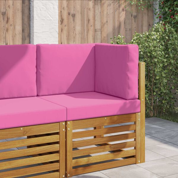 vidaXL Vank&uacute;&scaron; na vonkaj&scaron;iu pohovku 3 pcs Ružov&aacute; Polyester