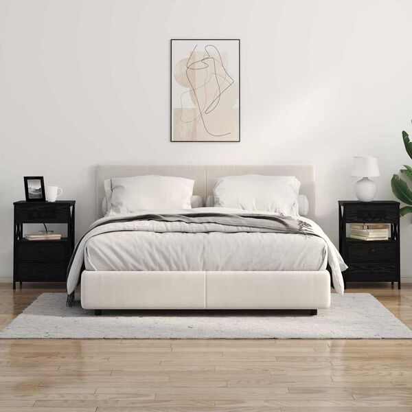 vidaXL Nočn&yacute; stol&iacute;k Čierny dub 40 x 31 x 60 cm Kompozitn&eacute; drevo