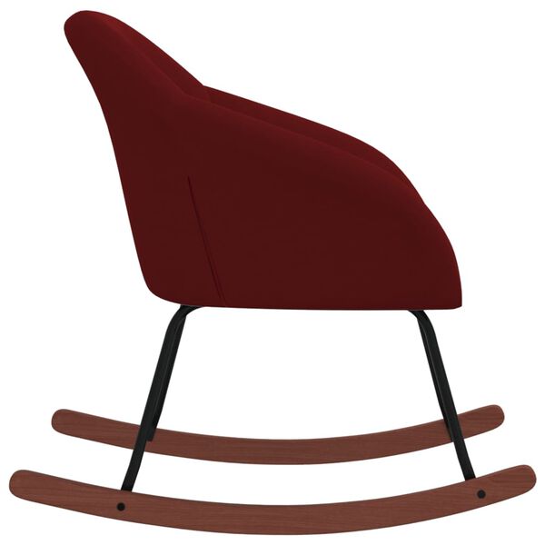 vidaXL Hojdacie kreslo vínovo-červené látkové
