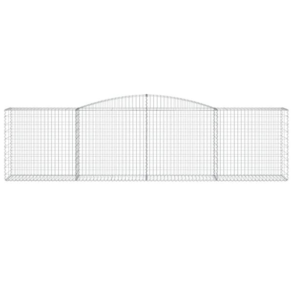 vidaXL Oblúkové gabiónové koše 3ks 400x50x100/120cm pozinkované železo