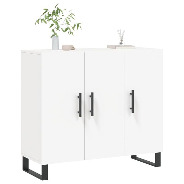 vidaXL Komoda biela 90x34x80 cm kompozitn&eacute; drevo