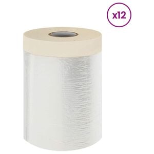 vidaXL Prachov&yacute; obal s lepiacou p&aacute;skou 12 ks Priehľadn&aacute; 30 x 3300 cm