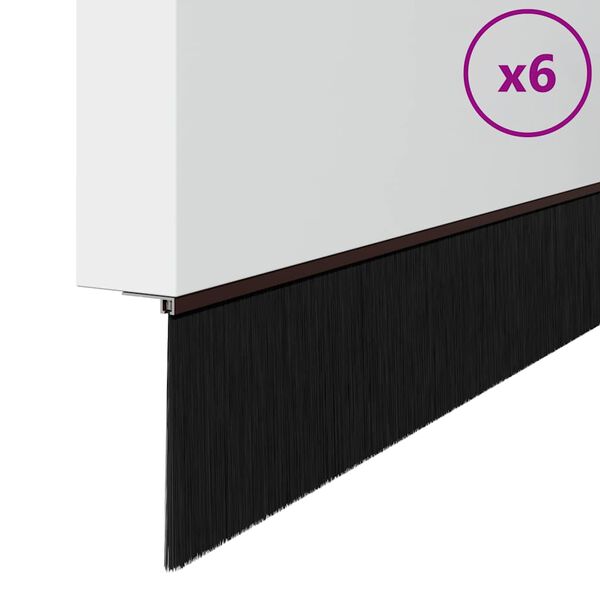 vidaXL Kefkov&eacute; tesnenia na dvere s mont&aacute;žou na skrutky 6 pcs Hned&aacute;