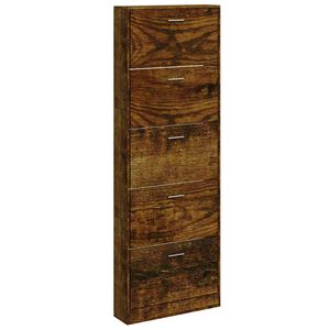 vidaXL Botn&iacute;k dymov&yacute; dub 59x17x169 cm spracovan&eacute; drevo