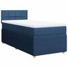vidaXL Posteľný rám boxspring s matracom modrý 90x190 cm látka