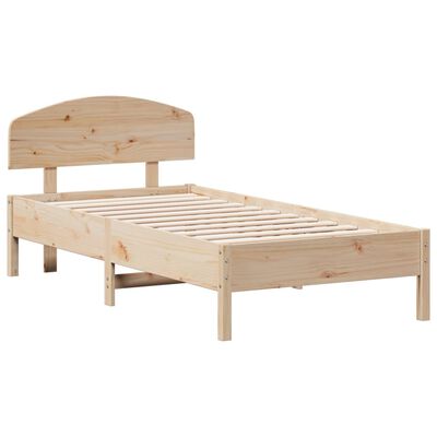 vidaXL Rám postele s čelom 90x190 cm masívne drevo