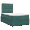 vidaXL LED boxspring posteľ s matracom Tmavozelen&aacute; 120 x 200 cm Zamat