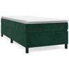 vidaXL Posteľn&yacute; r&aacute;m s boxspringom tmavozelen&yacute; 90x190 cm zamat