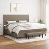 vidaXL Boxspring posteľ s matracom sivohned&yacute; 200x200 cm l&aacute;tka