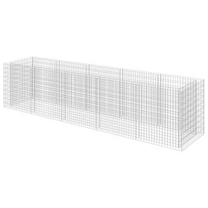vidaXL Gabi&oacute;nov&yacute; vyv&yacute;&scaron;en&yacute; z&aacute;hon, pozinkovan&aacute; oceľ 450x90x100 cm
