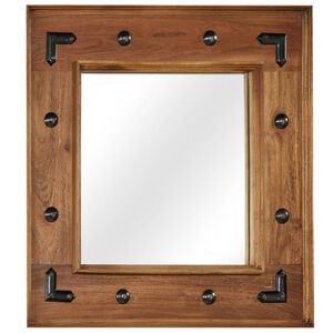 vidaXL Zrkadlo z mas&iacute;vneho ak&aacute;ciov&eacute;ho dreva 50x50 cm
