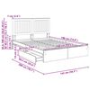 vidaXL &Uacute;ložn&aacute; posteľ so z&aacute;suvkou Biela 140 x 190 cm Kompozitn&eacute; drevo