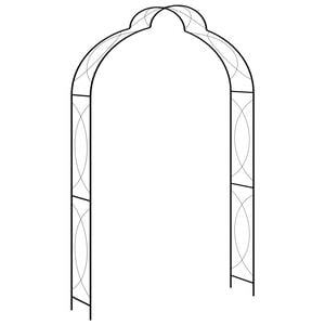 vidaXL Z&aacute;hradn&aacute; pergola čierna 150x34x240 cm železn&aacute;