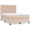 vidaXL Boxspring posteľ s matracom kapučínová 140x190 cm umelá koža