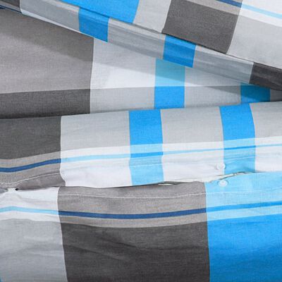 vidaXL Súprava obliečok na paplón modro-sivá 225x220 cm bavlna