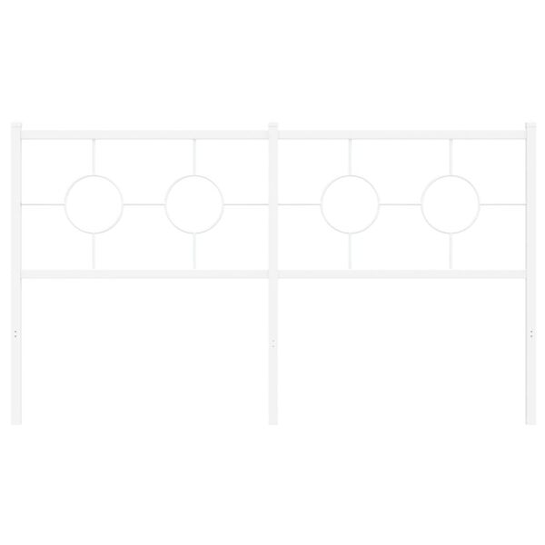 vidaXL Kovov&eacute; n&aacute;hradn&eacute; čelo postele, biele 150cm