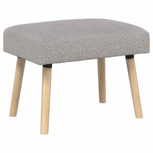 vidaXL lavička Jednofarebn&yacute; Svetlosiv&aacute; 60 x 40 x 45 cm Boucl&eacute;