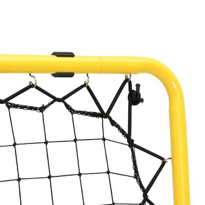 vidaXL Futbalové odrážadlo obojstranné nastaviteľné žlto-čierne oceľ