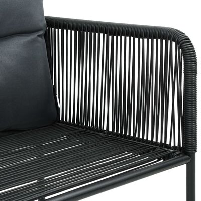 vidaXL Vonkajšie stoličky 4 ks s vankúšmi polyratan čierne
