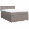 vidaXL Posteľn&yacute; r&aacute;m boxspring s matracom sivohned 160x200 cm l&aacute;tka