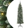 vidaXL Umel&yacute; chud&yacute; vianočn&yacute; strom Zelen&aacute; a biela 210 cm