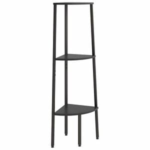 vidaXL Rohov&yacute; reg&aacute;l s 3 policami, čierny 45,5x31,5x120 cm