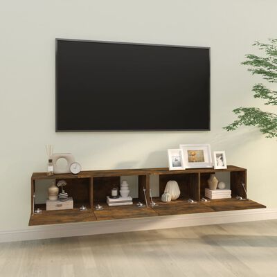 vidaXL TV stolíky 2 ks údený dub 100x30x30 cm spracované drevo
