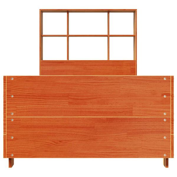 vidaXL Posteľ bez matraca voskovo hned&aacute; 90x190cm mas&iacute;vna borovica