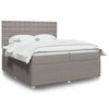 vidaXL Boxspring posteľ s matracom sivohned&yacute; 200x200 cm l&aacute;tka